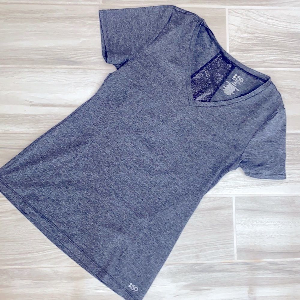 Splits59 T-Shirt Heather Grey With Silver Short Sleeve XS